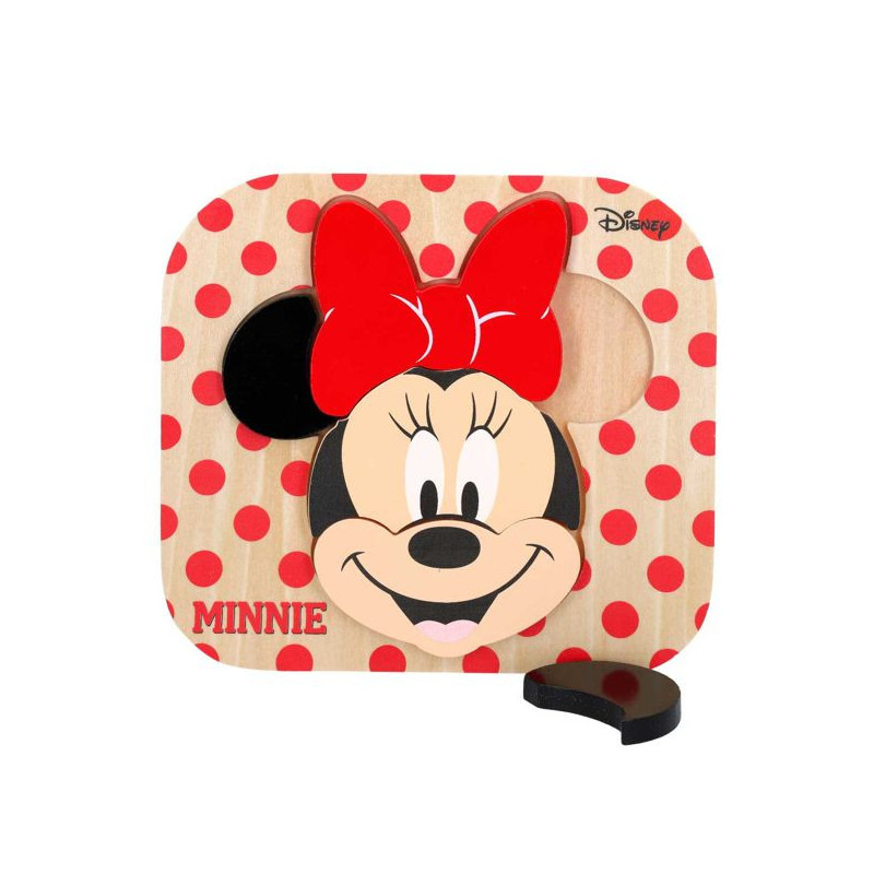 Imagen puzzle madera minnie 22x20cm disney