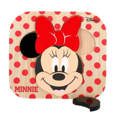 Imagen puzzle madera minnie 22x20cm disney