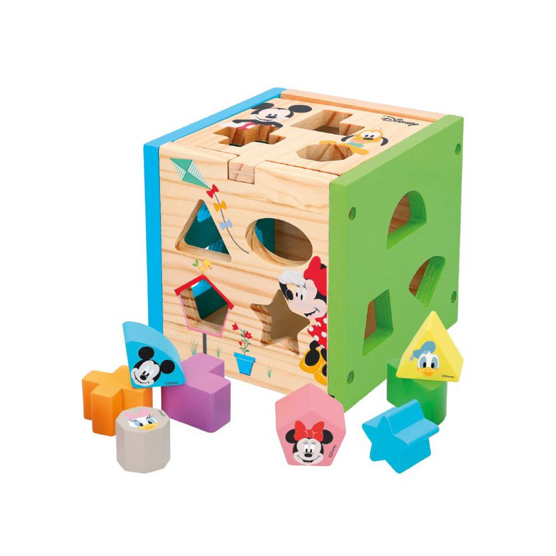 Imagen cubo formas madera disney 15cm Imagen cubo formas madera disney 15cm