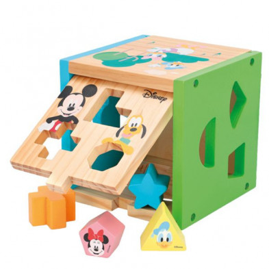 imagen 1 de cubo formas madera disney 15cm