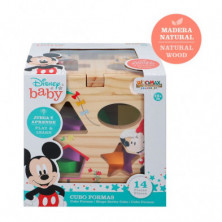 imagen 3 de cubo formas madera disney 15cm