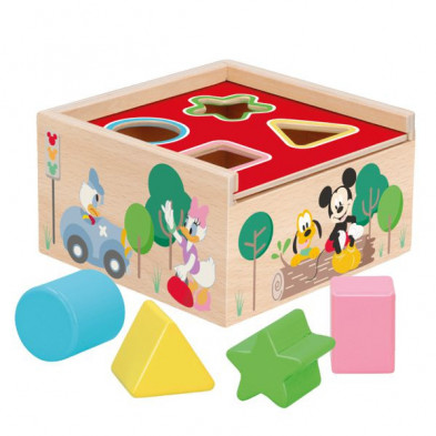 Imagen cubo formas madera 13cm disney