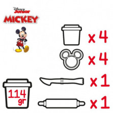 imagen 3 de plastilina mickey pack 4 botes con herramientas