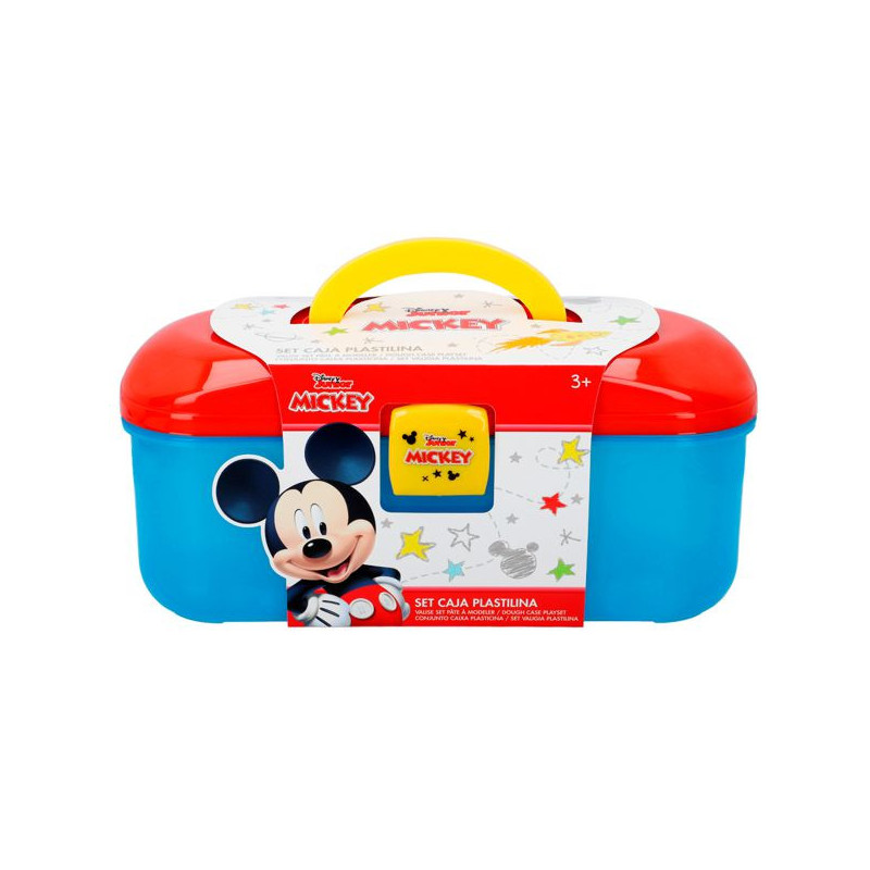 Imagen caja plastilina mickey 4 botes  y herramientas