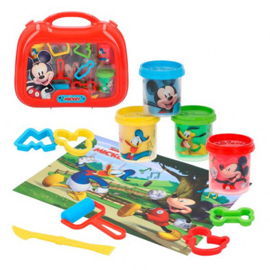 imagen 1 de maletín plastilina mickey 4 botes  y herramientas
