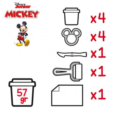 imagen 3 de maletín plastilina mickey 4 botes  y herramientas