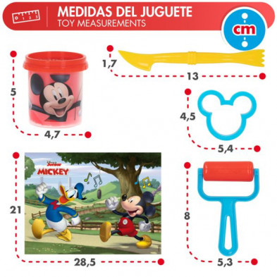 imagen 4 de maletín plastilina mickey 4 botes  y herramientas