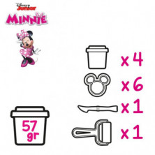 imagen 2 de mochila plastilina minnie 4 botes  y herramientas