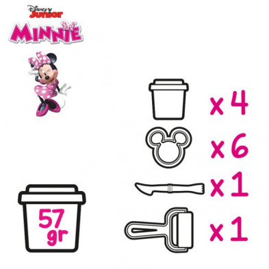 imagen 2 de mochila plastilina minnie 4 botes  y herramientas