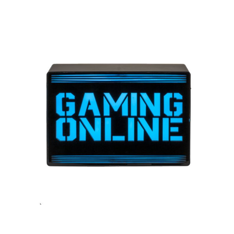 Imagen cartel luminoso gaming online 21x15cm