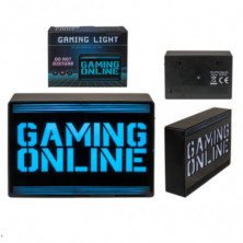 imagen 1 de cartel luminoso gaming online 21x15cm