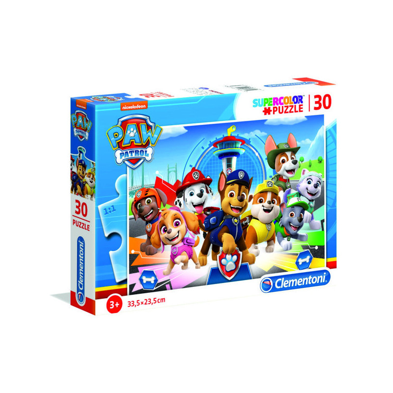 Imagen puzzle clementoni supercolor paw patrol 30 piezas