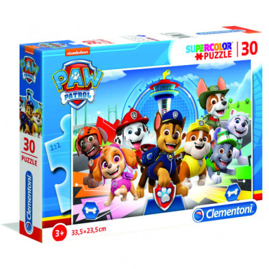 Imagen puzzle clementoni supercolor paw patrol 30 piezas