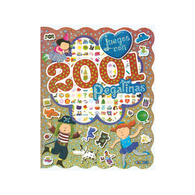 Imagen libro de pegatinas juegos con 2001 pegatinas