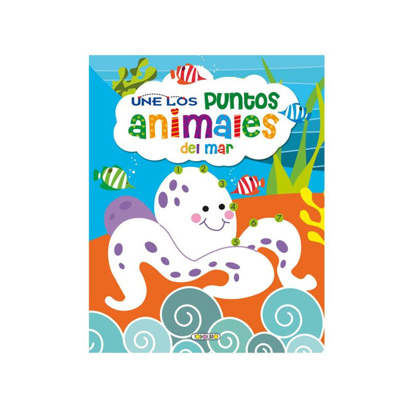 Imagen libro une los puntos animales del mar