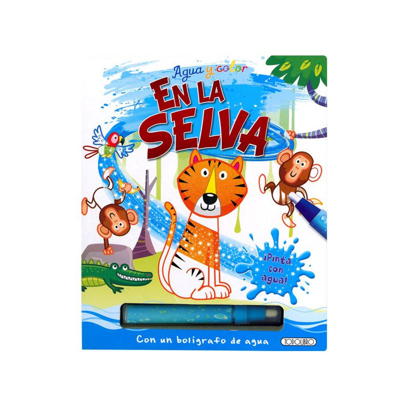 Imagen libro pinta con agua en la selva