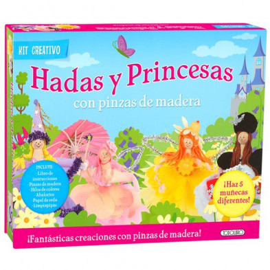 Imagen libro hadas y princesas con pinzas e hilos