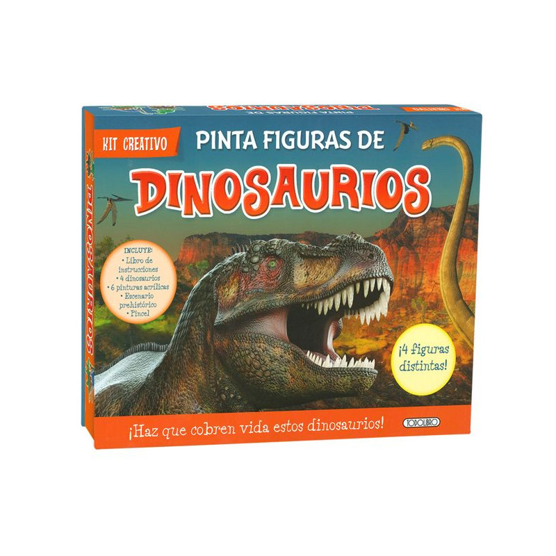 Imagen libro dinosaurios con figuras y pinturas