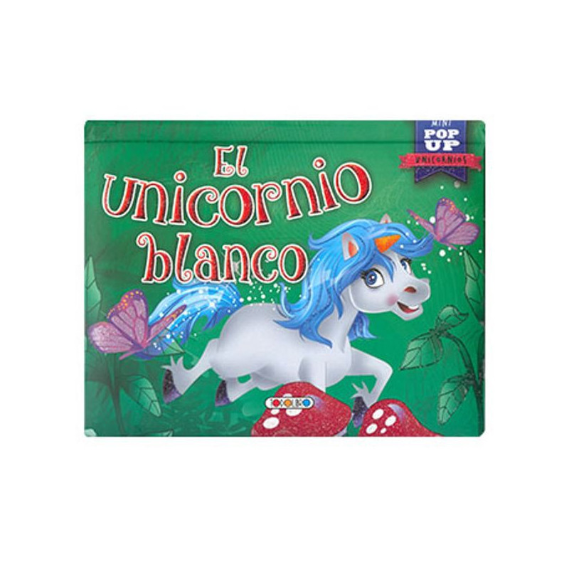 Imagen libro mini pop up el unicornio blanco