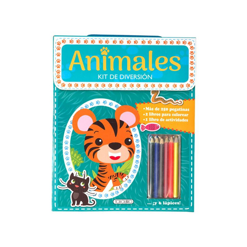 Imagen libro para pegar y colorear animales
