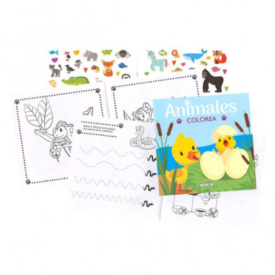 imagen 1 de libro para pegar y colorear animales