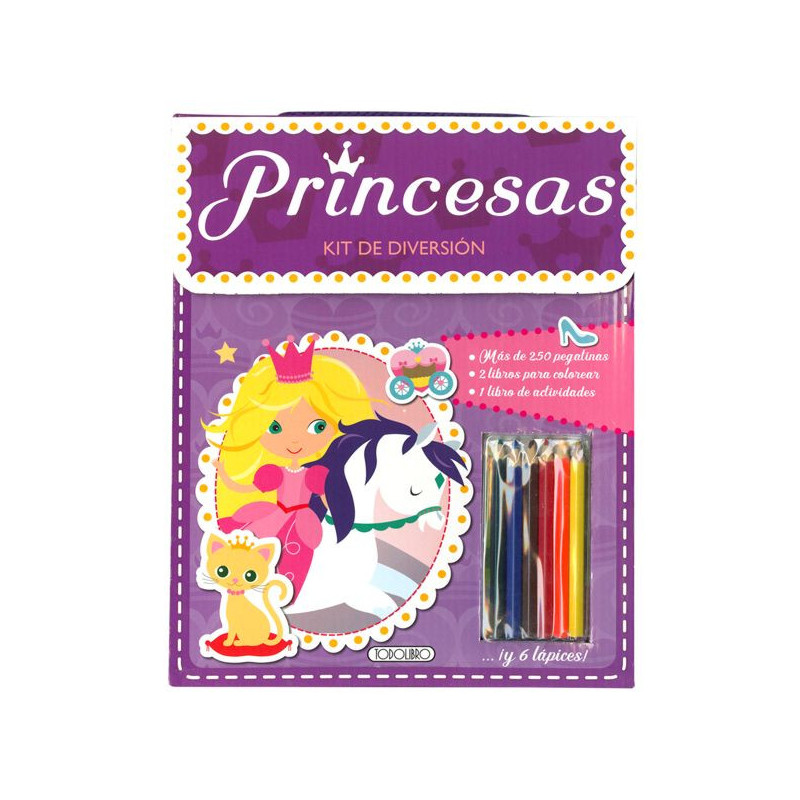 Imagen libro para pegar y colorear princesas