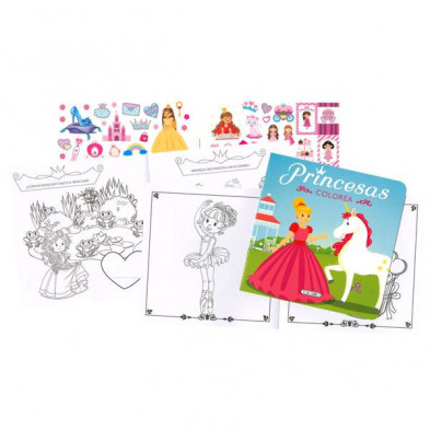 imagen 1 de libro para pegar y colorear princesas