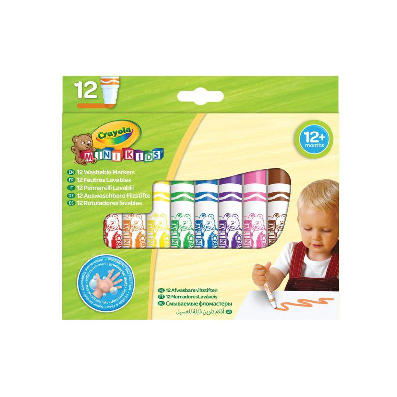 Imagen crayola 12 rotuladores lavables mini kids