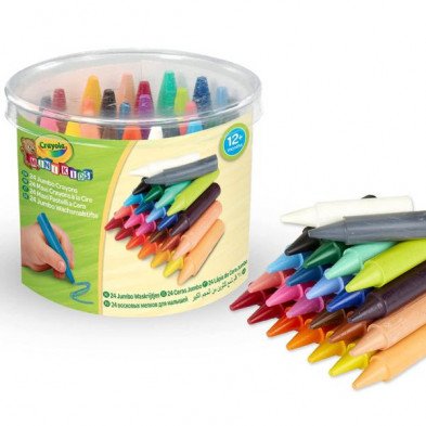 imagen 2 de crayola 24 ceras jumbo lavables mini kids