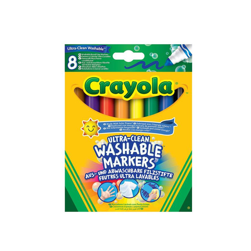 Imagen crayola 8 rotuladores ultralavables maxi punta Imagen crayola 8 rotuladores ultralavables maxi punta