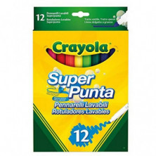 Imagen crayola 12 rotuladores súper punta lavables