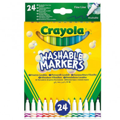 Imagen crayola 24 rotuladores súper lavables punta fina