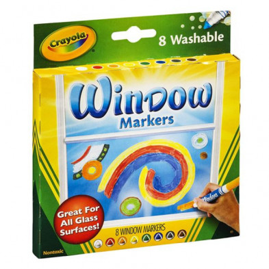 Imagen crayola 8 rotuladores para ventana lavables