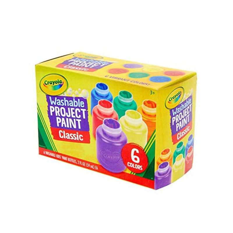 Imagen crayola 6 témperas lavables colores surtidos Imagen crayola 6 témperas lavables colores surtidos