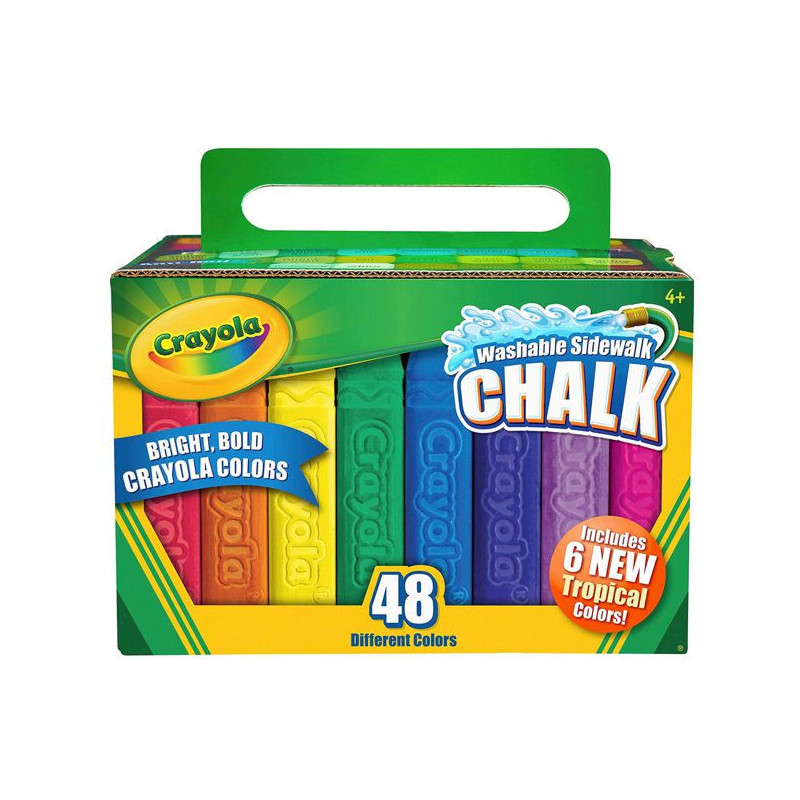 Imagen crayola 48 tizas de suelo lavables