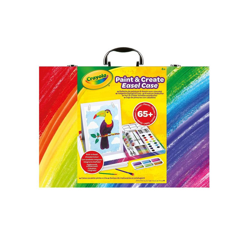 Imagen maletín del pintor arcoiris con caballete