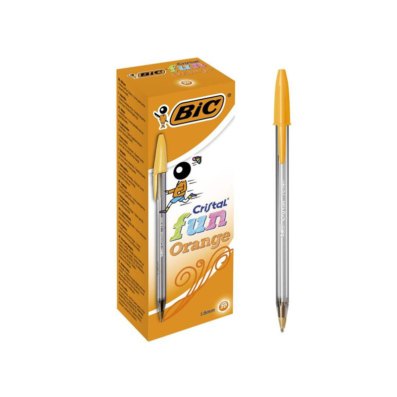 Imagen bic cristal fun bolígrafos naranja 1