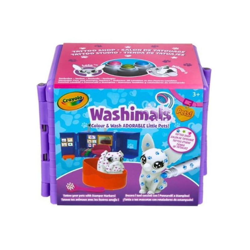 Imagen crayola washimals playset estudio de tatuajes