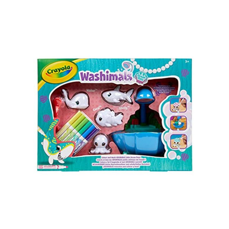 Imagen crayola washimals set arrecife y 4 animales de mar