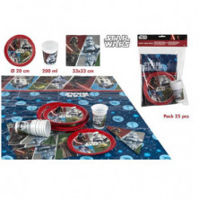 imagen 2 de pack fiesta 25 piezas star wars