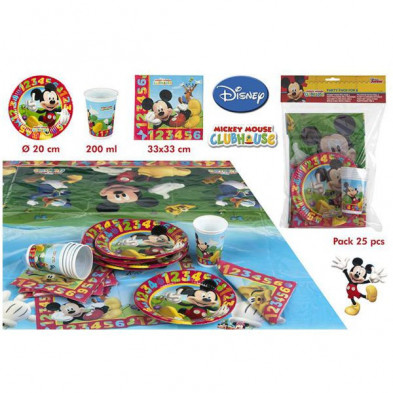 imagen 2 de pack fiesta 25 piezas mickey