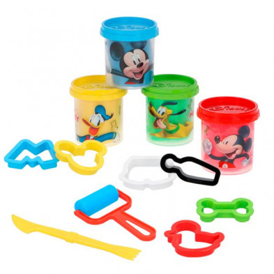 imagen 2 de mochila plastilina mickey 4 botes  y herramientas