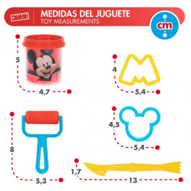 imagen 5 de mochila plastilina mickey 4 botes  y herramientas