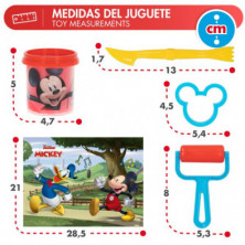 imagen 4 de caja 3d plastilina mickey 2 botes  y herramientas