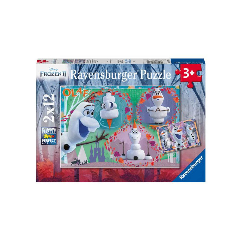 Imagen puzzle ravensburger frozen olaf de 2x12 piezas