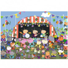 imagen 1 de puzzle ravensburger peppa pig  concierto 24 piezas