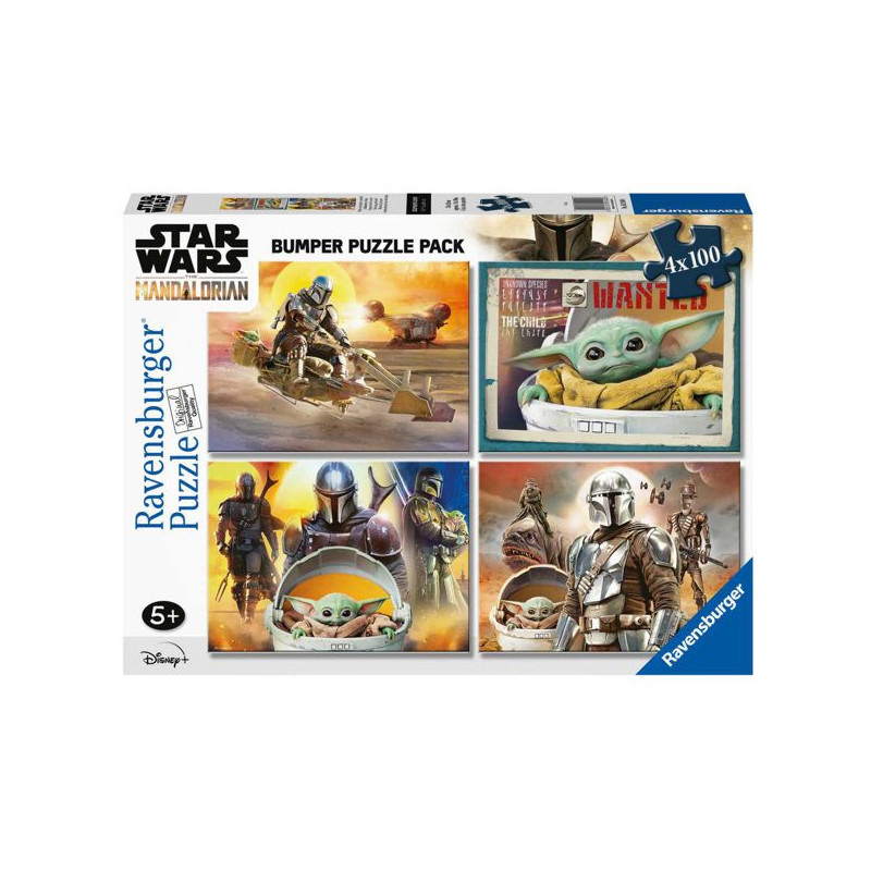 Imagen puzzle ravensburger the mandalorian 4x100 piezas