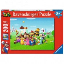 Imagen puzzle ravensburger super mario 200 piezas