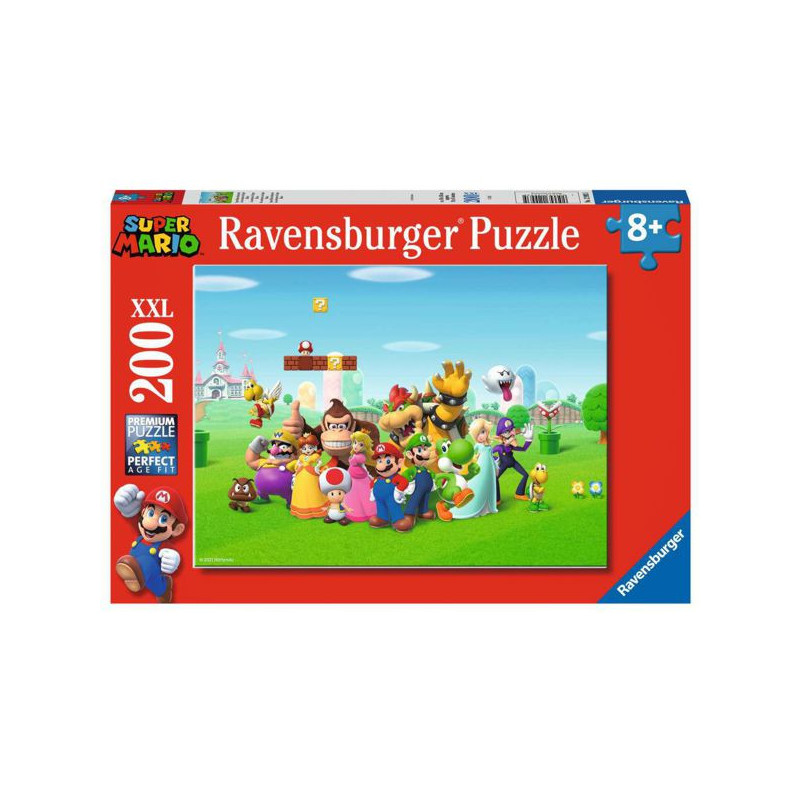 Imagen puzzle ravensburger super mario 200 piezas