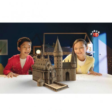 imagen 3 de puzzle 3d castillo harry potter gran comedor 540pz